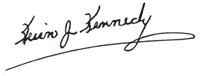 Kevin J. Kennedy, Signature