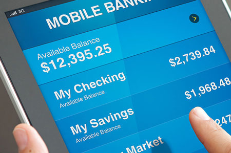 Mobile Banking on a Tablet